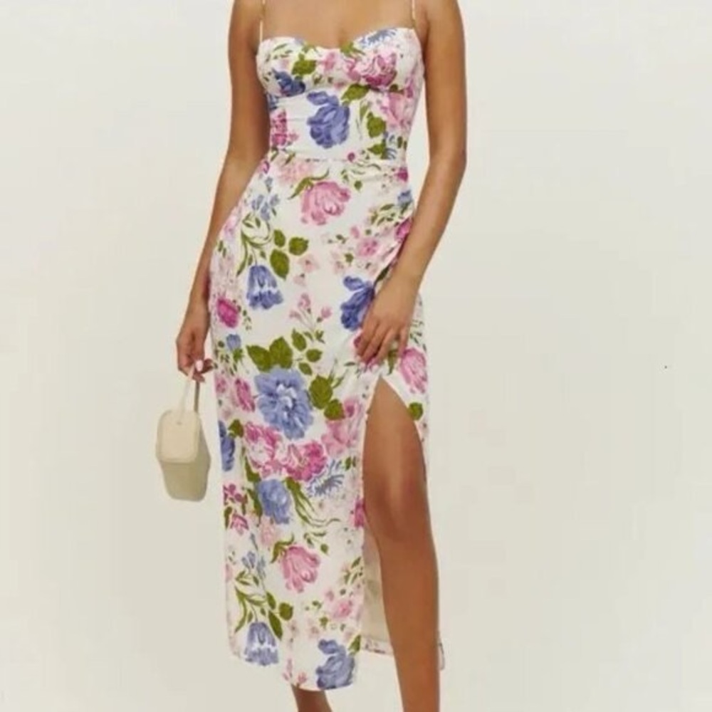 Reformation Kourtney Dress in Donna